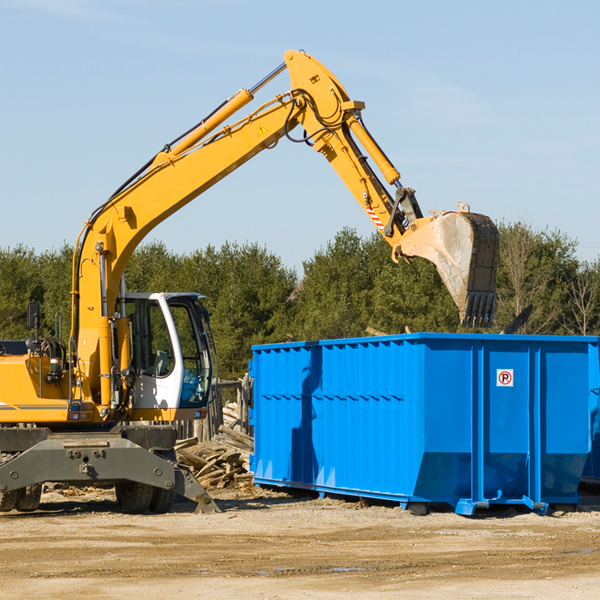 are there any restrictions on where a residential dumpster can be placed in Benedict MD